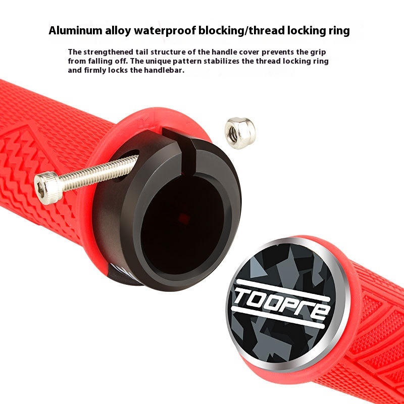 TOOPRE Bicycle Handlebar Grips Mountain Bike Anti-Slip Rubber Grips Lock-On Universal Foldable Bike Handlebar Grips