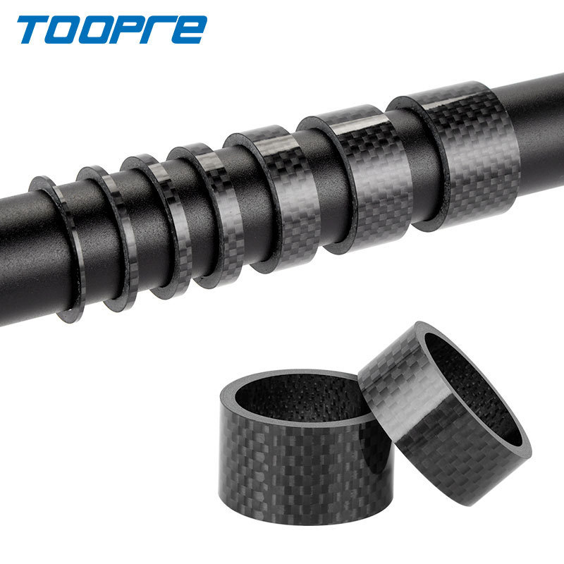 TOOPRE Mountain Bike Stem washers Carbon Fiber Road Bicycle Front Fork headset Set Tube Washer 28.6mm Spacer Ring