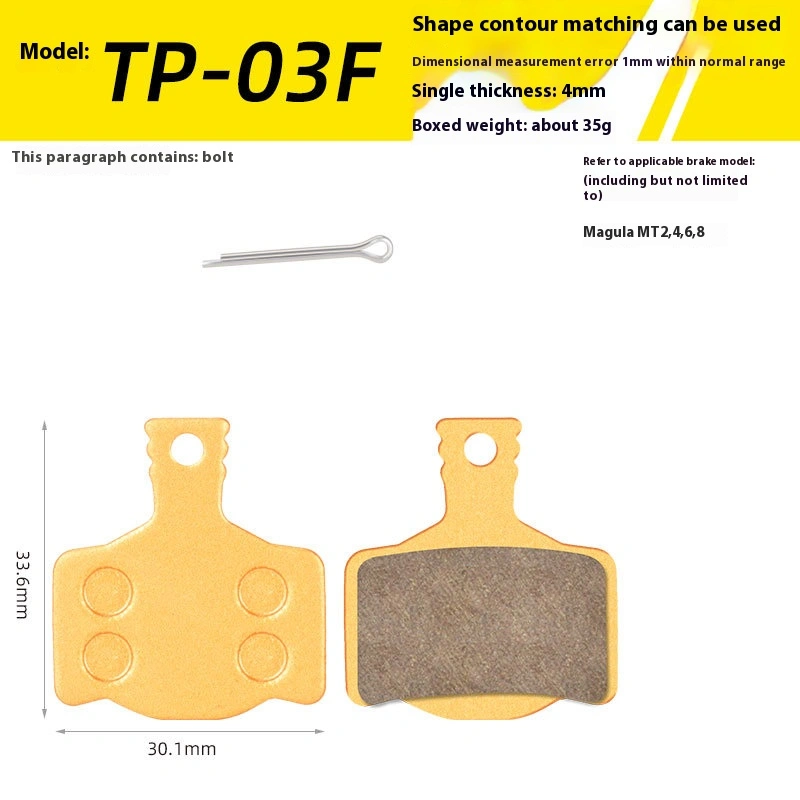 TOOPRE Mountain Bike Disc Brake Lining Full-Metal Ketone-Based Brake Pads BB5 M355 M446 Universal