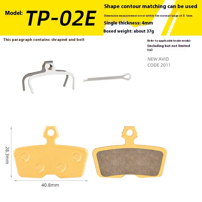 TOOPRE Mountain Bike Disc Brake Lining Full-Metal Ketone-Based Brake Pads BB5 M355 M446 Universal