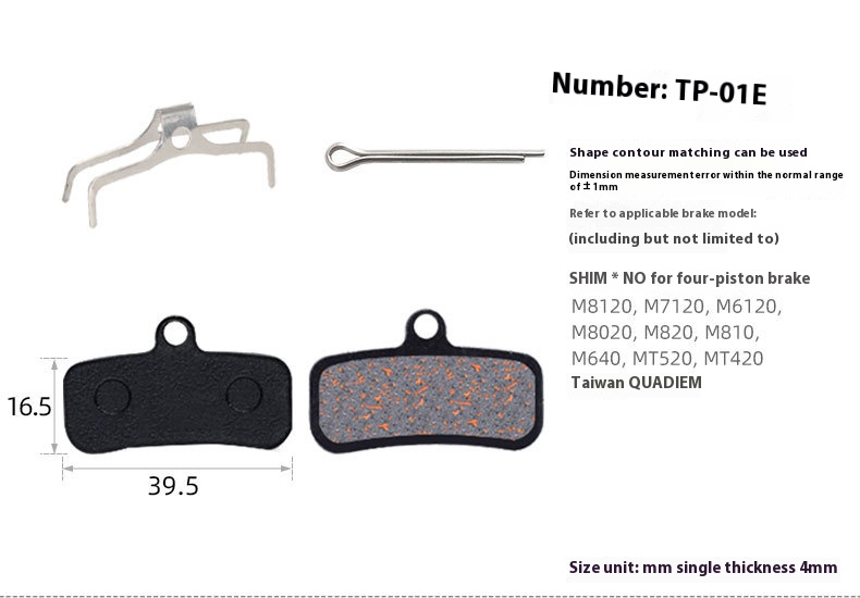 TOOPRE MTB Bicycle Hydraulic Disc Brake Pads For b01s for Shimano for SRAM for AVID HAYES for Magura ZOOM Cycling Bike