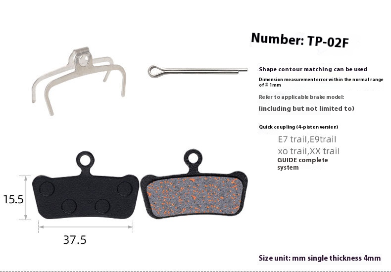TOOPRE MTB Bicycle Hydraulic Disc Brake Pads For b01s for Shimano for SRAM for AVID HAYES for Magura ZOOM Cycling Bike