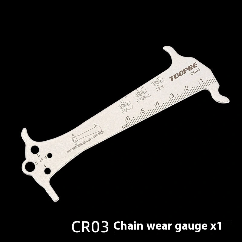 TOOPRE 3-in-1 Chain Wear Measurement Tool for Mountain and Road Bikes - Chain Gauge Wear Measurement Tool and Caliper