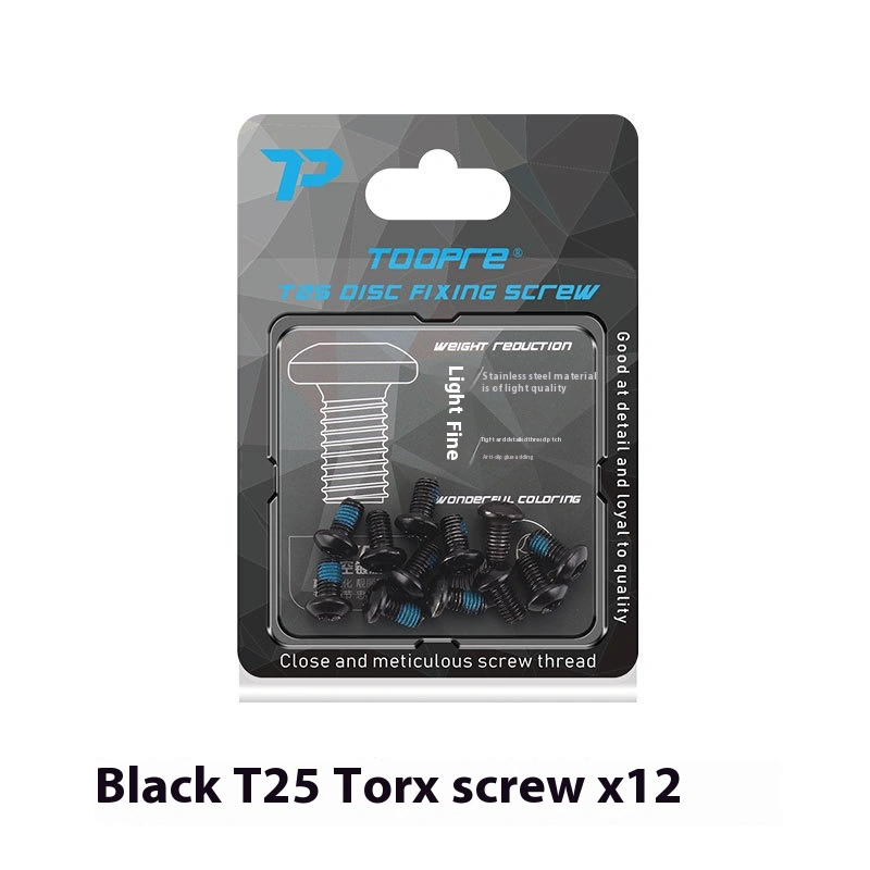TOOPRE Colorful Mountain Bike Disc Rotor Bolts Bicycle T25 Torx Disc Brake Rotor Fixing Screws