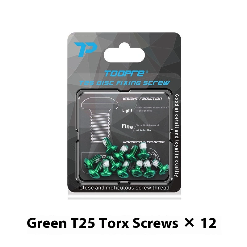 TOOPRE Colorful Mountain Bike Disc Rotor Bolts Bicycle T25 Torx Disc Brake Rotor Fixing Screws