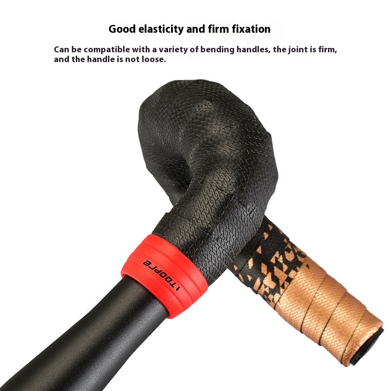 TOOPRE Bicycle Handlebar Tape with Fixing Rings, Road Bike Handlebar Tape with Sleeves, Fixed-Gear Drop Handlebar Wrapped with Silicone Anti-Slip Binding Strap