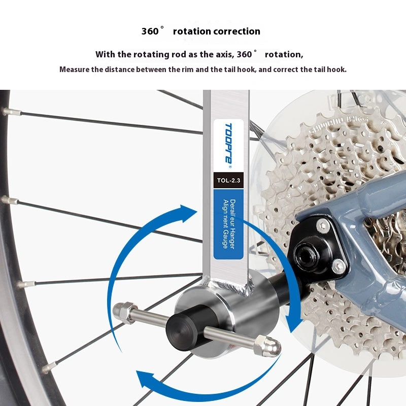 TOOPRE Bicycle Rear Derailleur Hanger Alignment Tool Mountain Bike Wheel Rear Dropout Alignment Tool Repair Adjuster