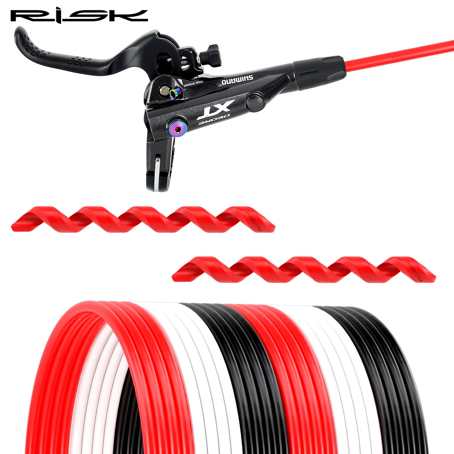 Risk Mountain Bike Brake Hydraulic Hose 5mm Nylon Braided Disc Brake 