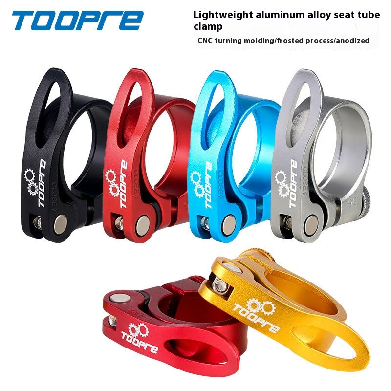 Bicycle Seatpost Clamp Quick Release Seat Tube Clamp Mountain Bike Seatpost Clamp Quick Release Ring Universal Saddle Clamp