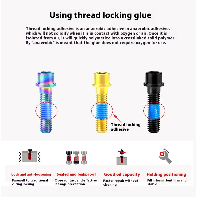 TOOPRE M5x18 Titanium Alloy Handlebar Bolts with Hand-tightened Hollow Design for Fixed Locking of Seatpost Clamps