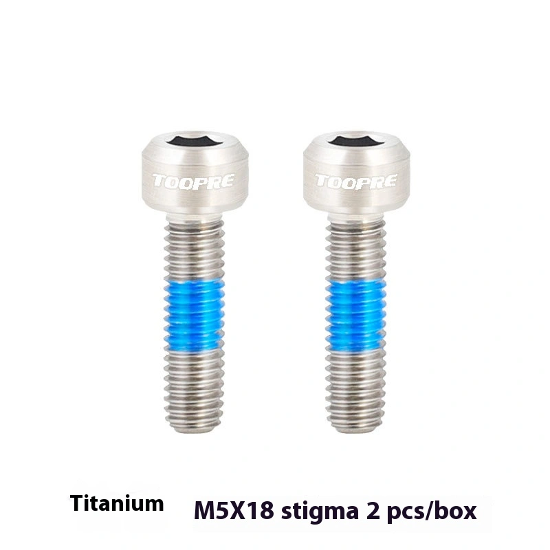 TOOPRE M5x18 Titanium Alloy Handlebar Bolts with Hand-tightened Hollow Design for Fixed Locking of Seatpost Clamps