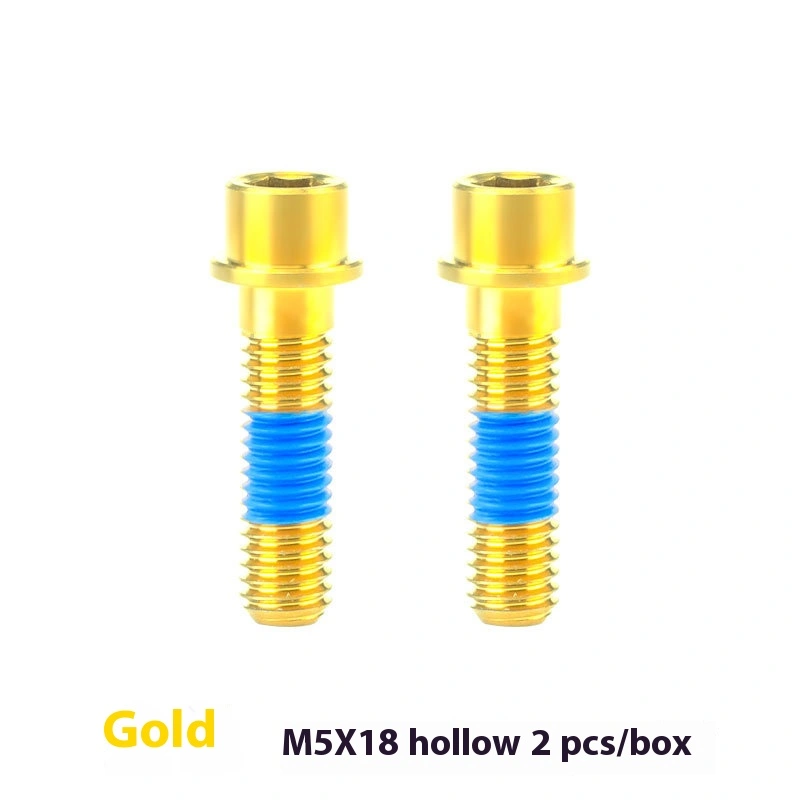 TOOPRE M5x18 Titanium Alloy Handlebar Bolts with Hand-tightened Hollow Design for Fixed Locking of Seatpost Clamps