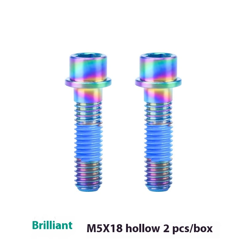 TOOPRE M5x18 Titanium Alloy Handlebar Bolts with Hand-tightened Hollow Design for Fixed Locking of Seatpost Clamps