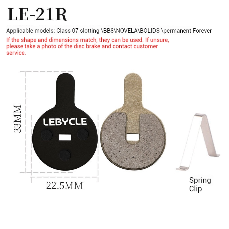 LEBYCLE Mountain Bike Brake Pads Resin and Semi Metallic Disc Brake Pads Original Accessories