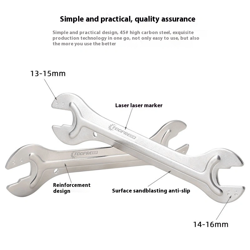 Mountain Bike Hub Cone Wrench 13 14 15 16 Open-End Hub Removal and Maintenance Pedal Tool