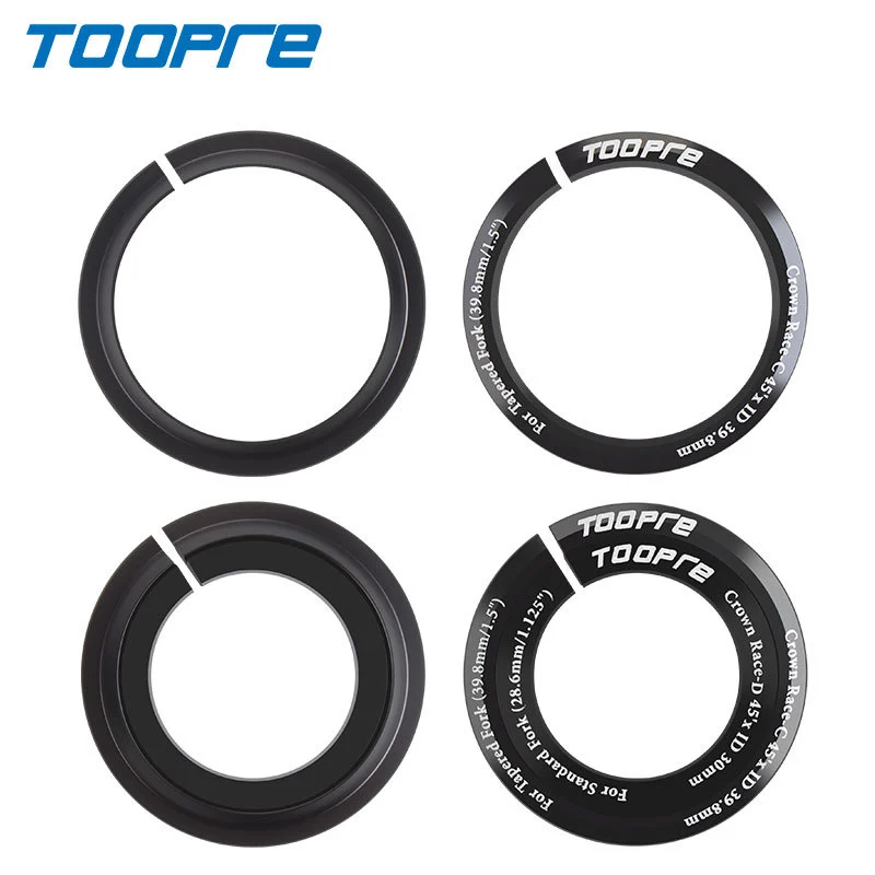 TOOPRE Bottom Bracket Converter Base for External Cup Sets Straight to Tapered Tube Adapter 28.6mm to 1.5 Front Fork