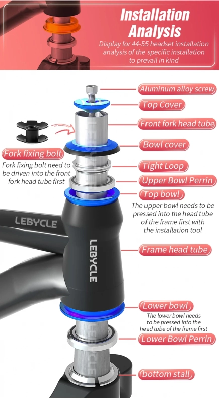 Crown Race Bike Stem Assembly Threadless Stem Road Bike - Main Image