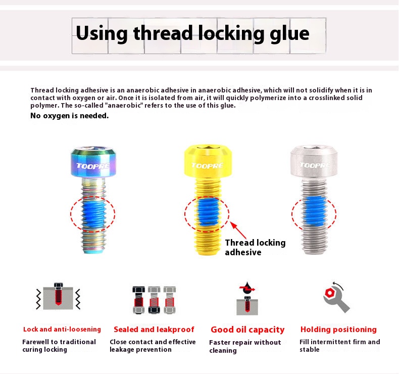 TOOPRE M5*14mm Mountain Bike TC4 Titanium Alloy Shifter Fixing Screws Hand Shifter Fixing