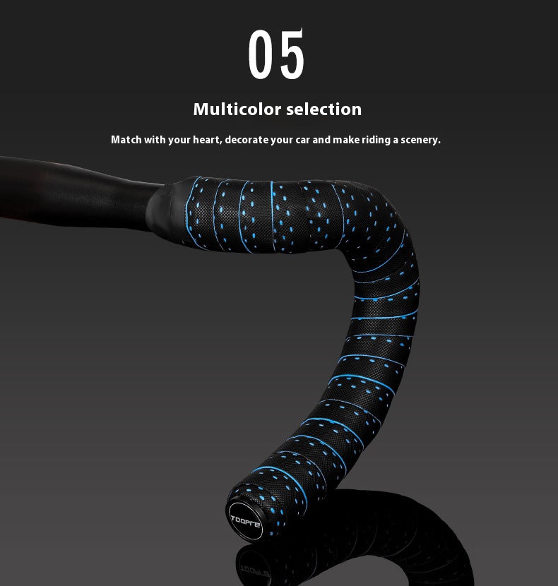 TOOPRE Perforated PU and EVA Road Handlebar Tape, 2150mm Rolls for Road Fixed Gear and Gravel Bikes, Color Options