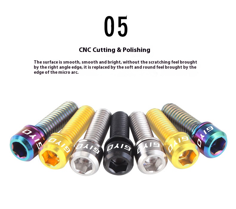 GIYO Disc Brake Fixing Bolts with Titanium Alloy Screws for Mountain and Road Bikes Crank Bolts with Washers M6x18/20