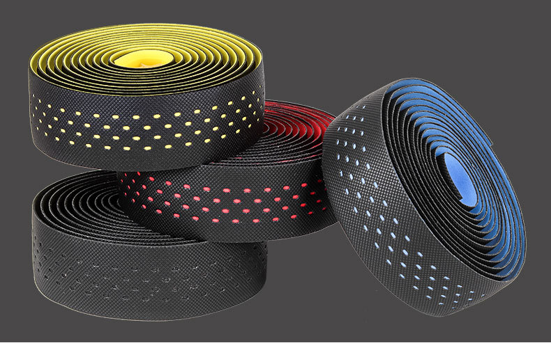 TOOPRE Perforated PU and EVA Road Handlebar Tape, 2150mm Rolls for Road Fixed Gear and Gravel Bikes, Color Options