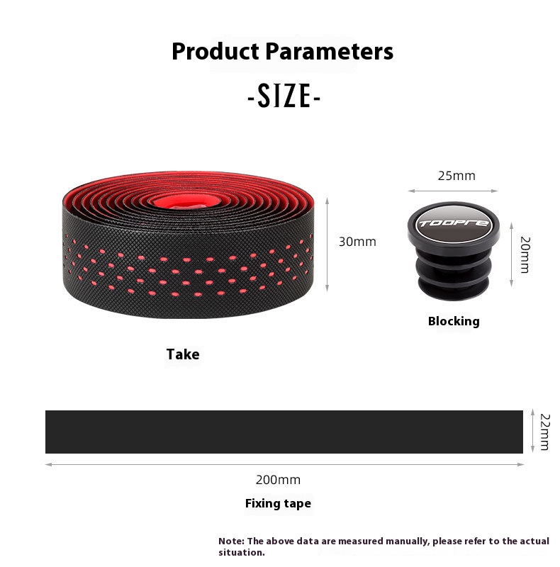 TOOPRE Perforated PU and EVA Road Handlebar Tape, 2150mm Rolls for Road Fixed Gear and Gravel Bikes, Color Options
