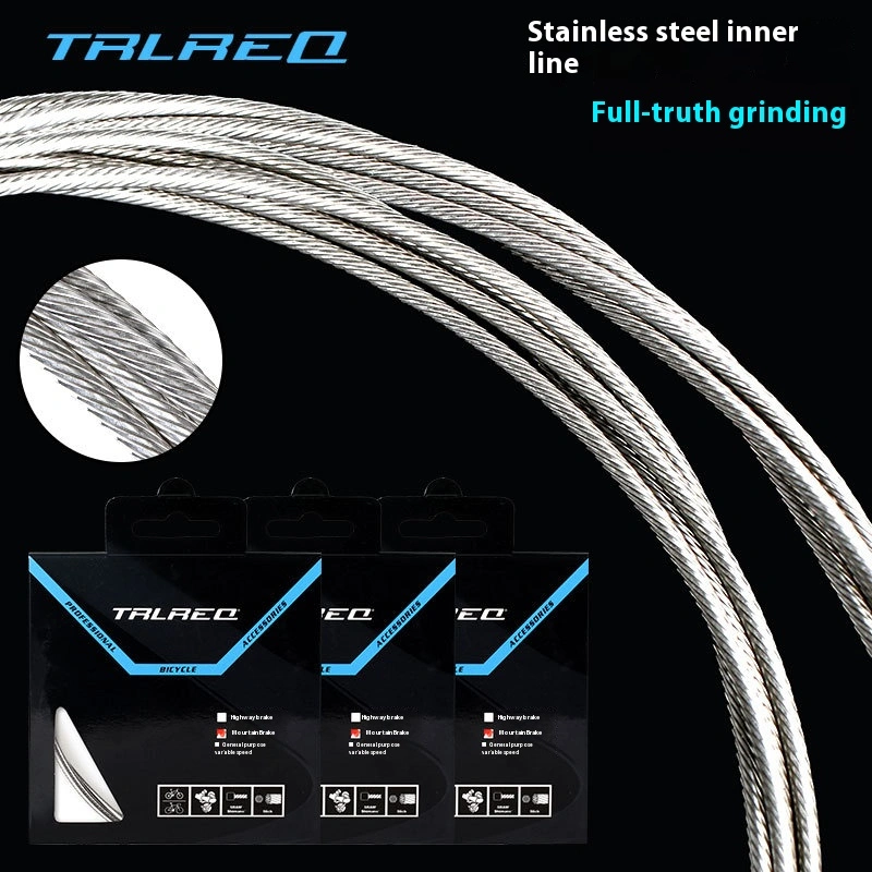 TRLREQ Fully Polished Stainless Steel Brake and Shift Cables for Mountain Bike Road Bike and Folding Bikes