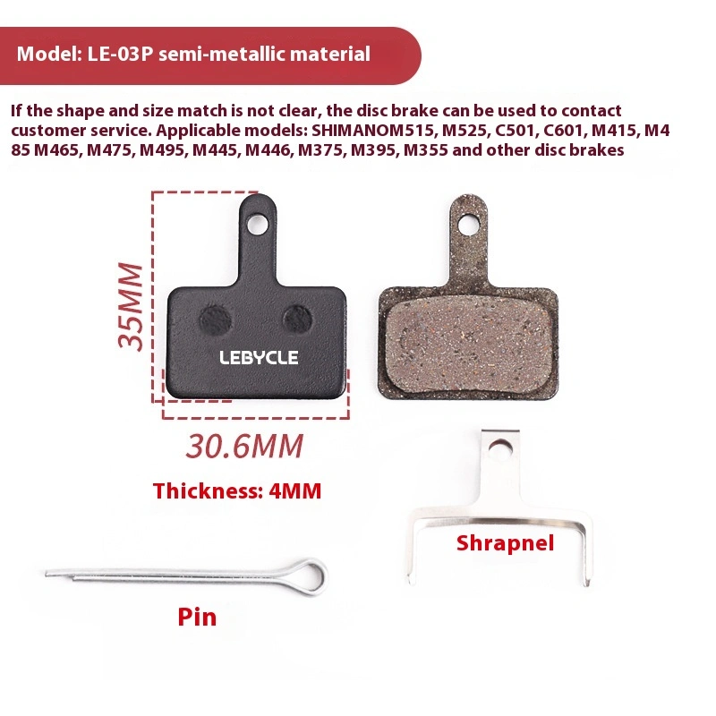 LEBYCLE Bicycle Brake Pads Mountain Bike Brake Pads Disc Brake Pads Brake Blocks Brake Shoes