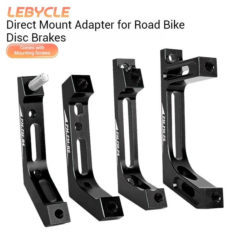 LEBYCLE Road Bike Direct Mount Disc Brake Caliper Adapter 140mm Flat Handlebar to 160mm Front Rear