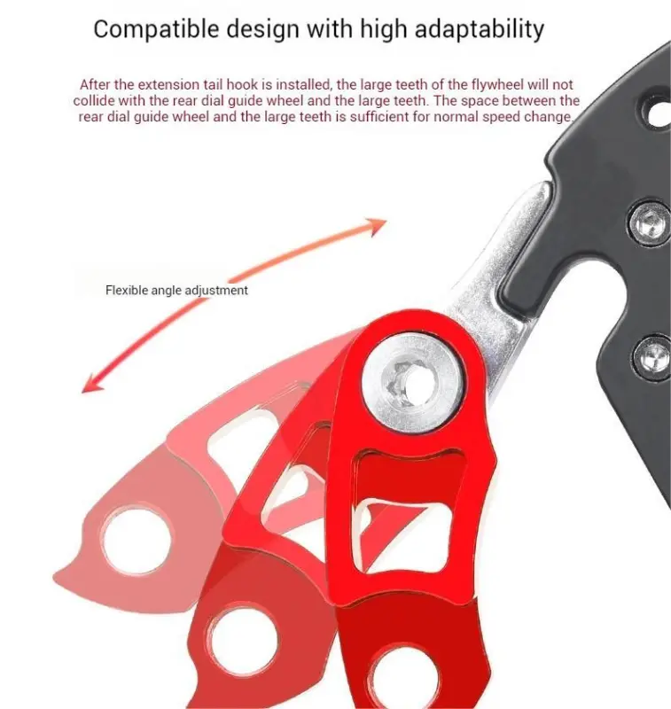 LEBYCLE bicycle frame derailleur hanger extender compatible with 40T ...