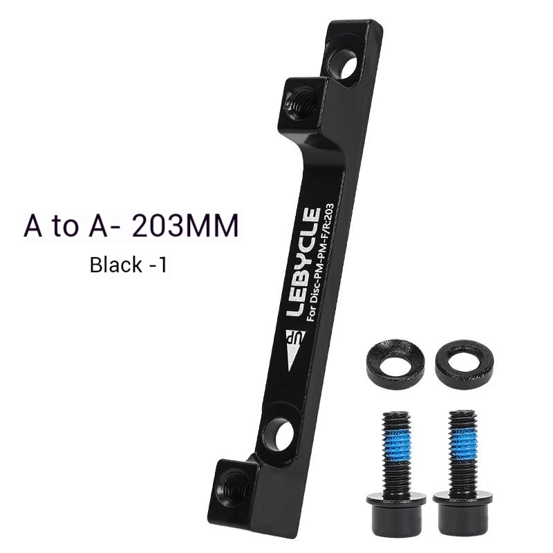 LEBYCLE Mountain Bike Disc Brake Adapter CNC Aluminum Alloy Base Clamp 203 mm Front Fork Base