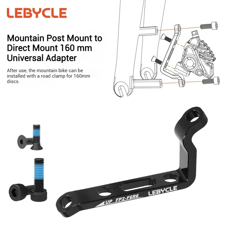 LEBYCLE Mountain to Road Brake Adapter Direct Mount to Post Mount Conversion Seat 160/180 mm Disc Brake Bicycle Caliper Base