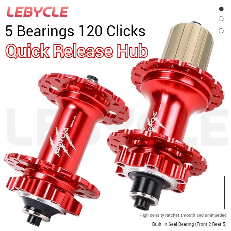 LEBYCLE Mountain Bike Hub 5 Bearings 120 Clicks Super Loud 5 Pawl Freehub Body Universal 32