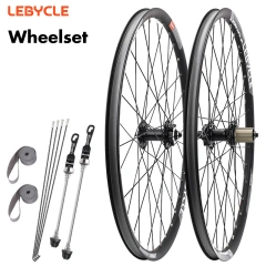 LEBYCLE 26 inch Mountain Bike Wheelset 27.5 Hub 29 Bicycle Front and Rear Rims Complete Set