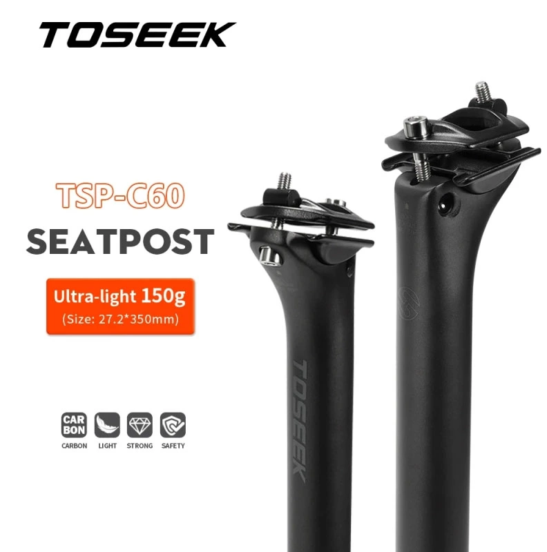 TOSEEK C60 Carbon Seatpost Light Weight Length 400mm