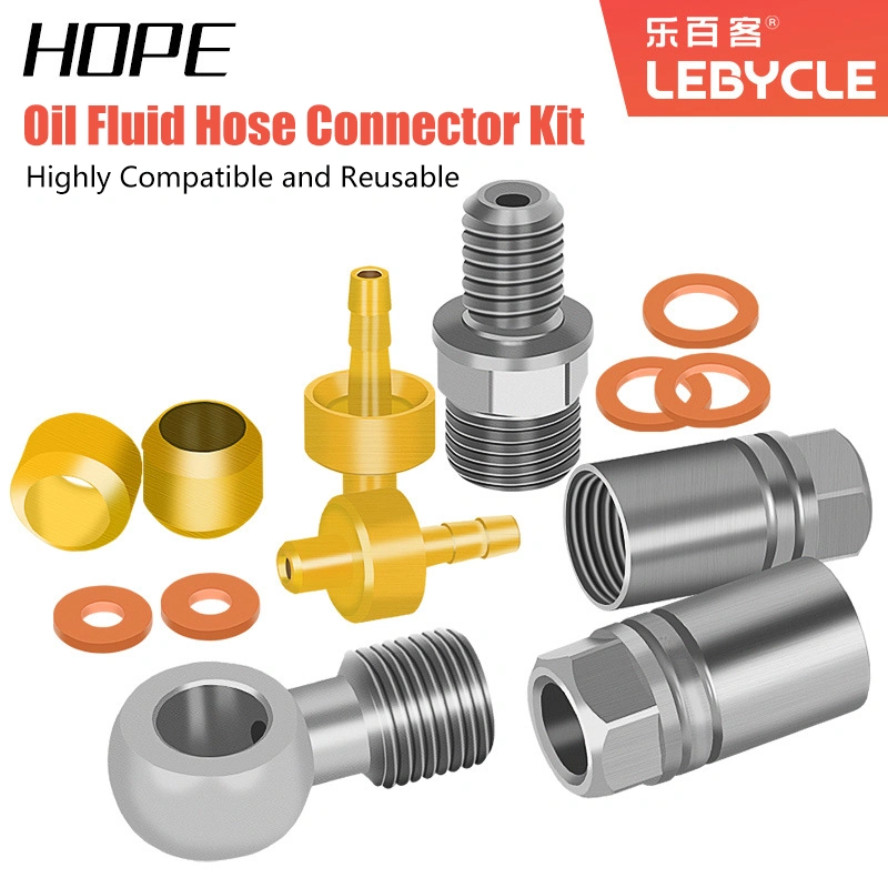 LEBYCLE HOPE Universal Hydraulic Disc Brake Hose Connector Set for Hope Oil Needle and Olive Head