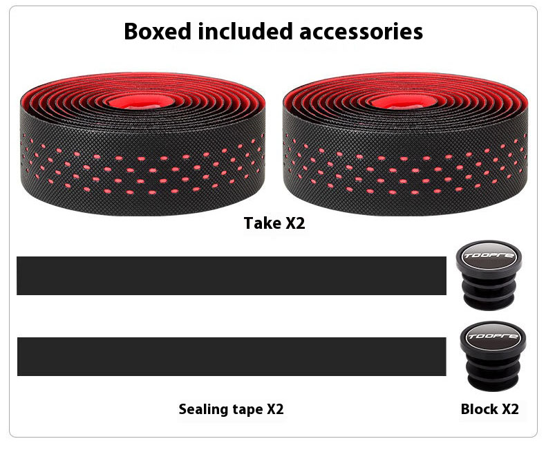 TOOPRE Perforated PU and EVA Road Handlebar Tape, 2150mm Rolls for Road Fixed Gear and Gravel Bikes, Color Options