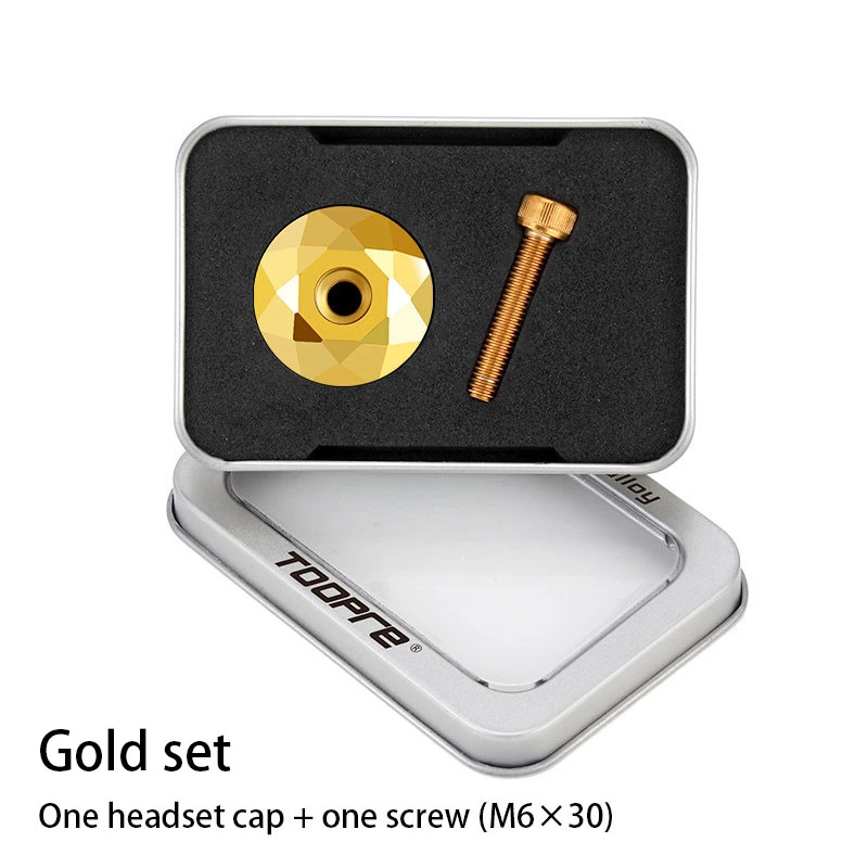 TOOPRE Mountain Bike Handlebar Stem Cap Road Bike Headset Cap Screw Handlebar Cap Personalized Modification Accessories
