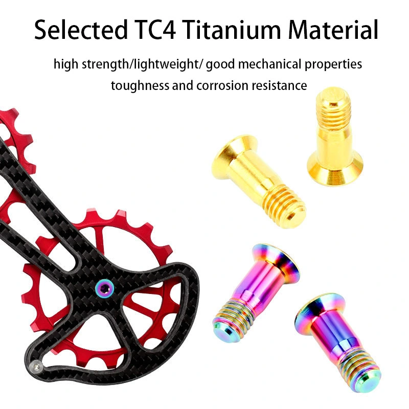 TOOPRE Titanium Alloy Rear Derailleur Pulley Fixing Screws Bicycle Derailleur Pulley Tension Wheel Color Screws