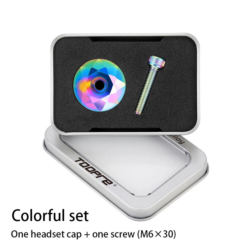 TOOPRE Mountain Bike Handlebar Stem Cap Road Bike Headset Cap Screw Handlebar Cap Personalized Modification Accessories