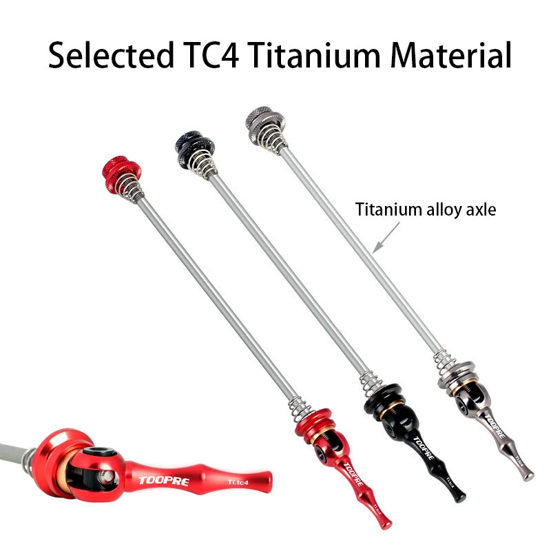 TOOPRE Bicycle Quick Release Lever Super Light Titanium Alloy Mountain Bike Quick Release Road Titanium Alloy Quick Release Lever Universal