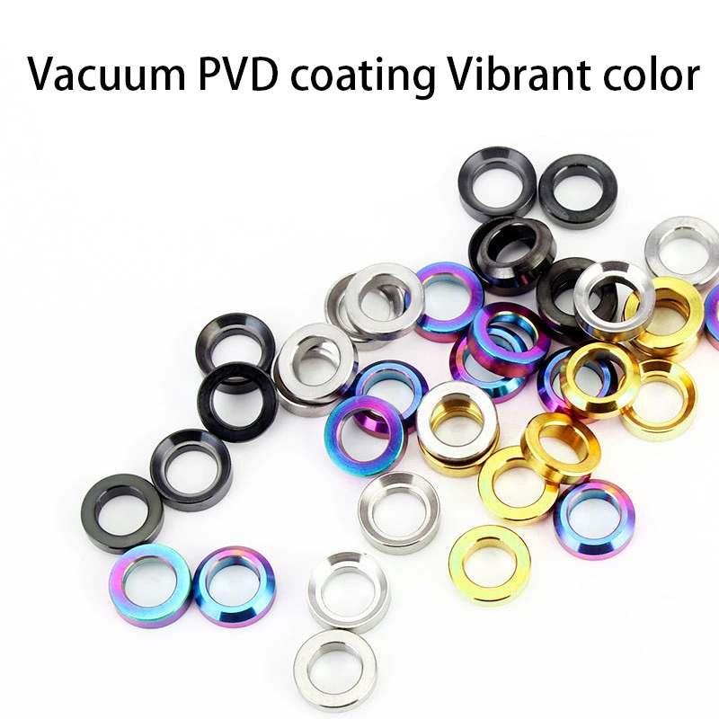 TOOPRE Mountain Bike M6 Titanium Alloy Concave-Convex Washer Disc Brake Caliper XT Disc Brake Fixed XTR Screw Washer