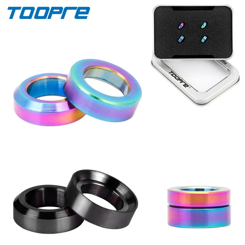 TOOPRE Mountain Bike M6 Titanium Alloy Concave-Convex Washer Disc Brake Caliper XT Disc Brake Fixed XTR Screw Washer