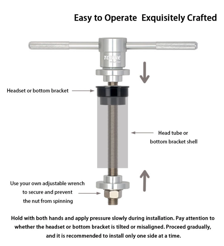 TOOPRE Bicycle Convenient Headset Press Tool Press-fit Bottom Bracket Installation Tool Exquisite Workmanship