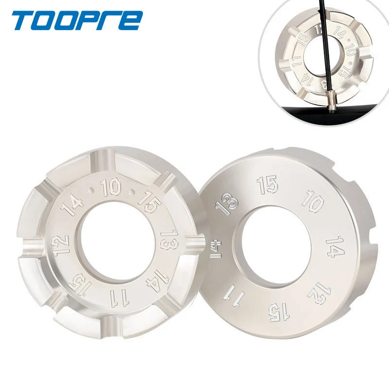 TOOPRE Bicycle Spoke Wrench Mountain and Road Bike Wheel Truing Tool 8-Slot Spoke Wrench for Rim Repair