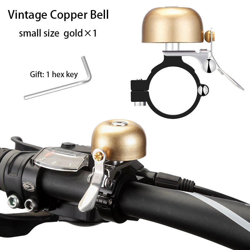 TOOPRE Bicycle Copper Bell Mountain Road Fixed Gear Manual Retro Bell Horn Bike Super Loud Sound Quality