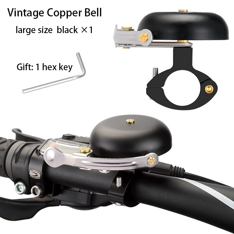 TOOPRE Bicycle Copper Bell Mountain Road Fixed Gear Manual Retro Bell Horn Bike Super Loud Sound Quality