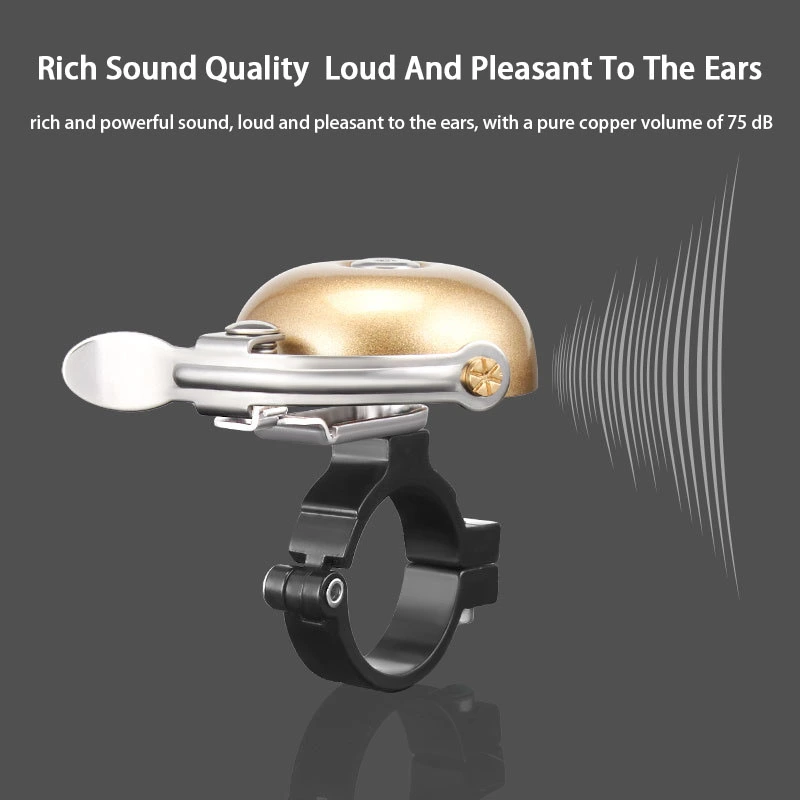 TOOPRE Bicycle Copper Bell Mountain Road Fixed Gear Manual Retro Bell Horn Bike Super Loud Sound Quality