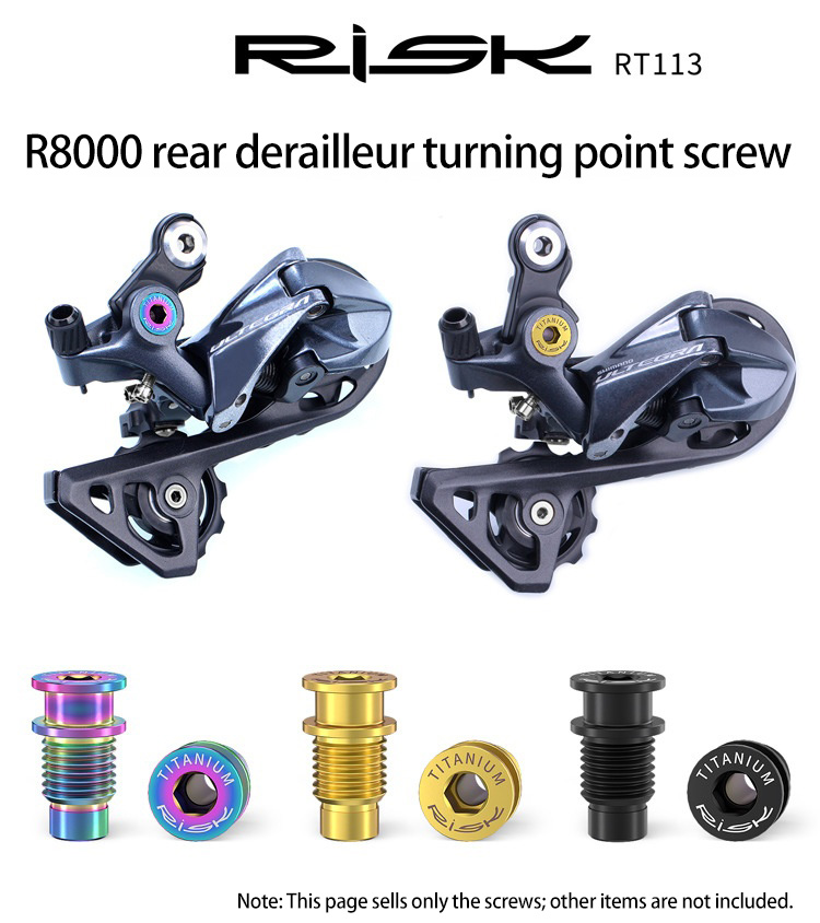 RISK RT113 Titanium Rear Derailleur Pivot Bolt for Shimano Ultegra R8000