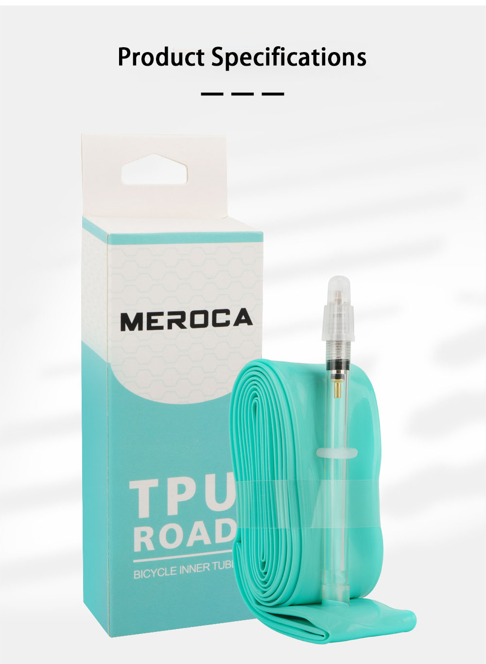 MEROCA TPU Inner Tube for 700x23-35C Road Tires, Presta 45L/65L/80L Valve Options in Orange or Green